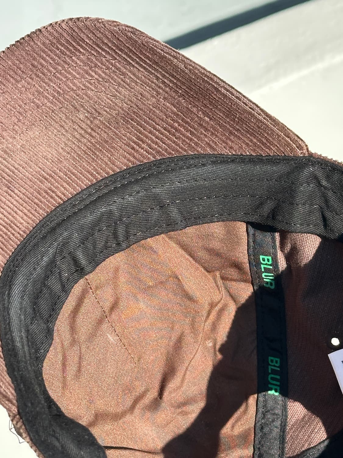 [F] Blur 블러 로고 브라운 코듀로이 볼캡 모자 상품이미지7