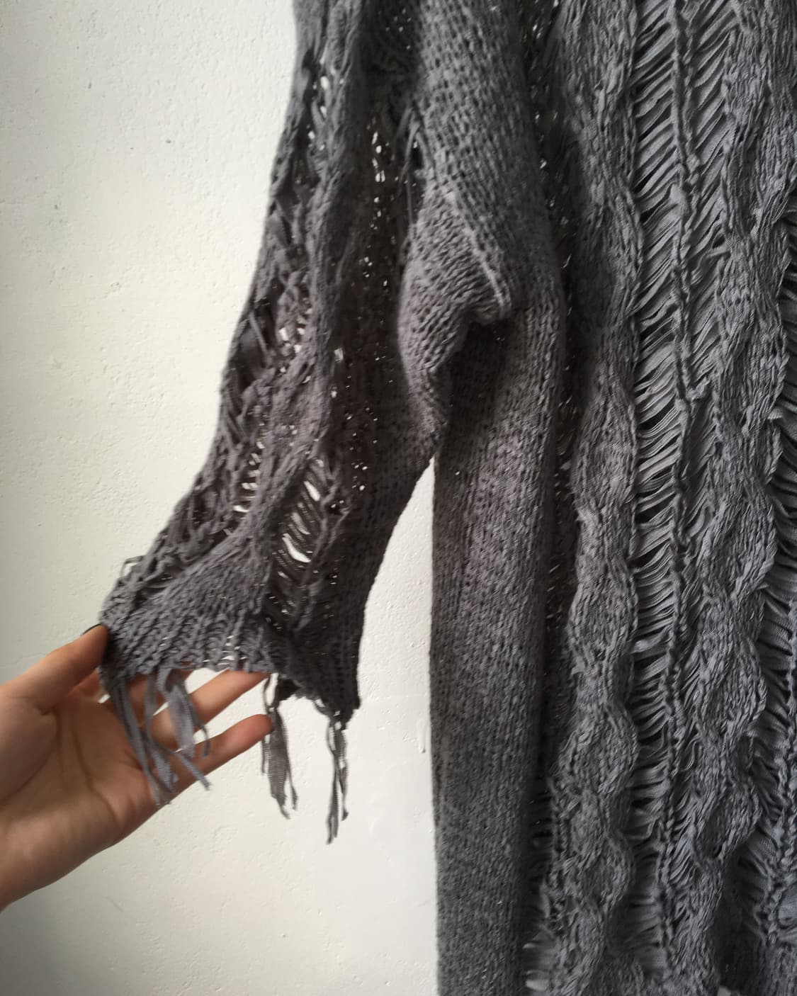 Fringe grunge mood knit 상품이미지4