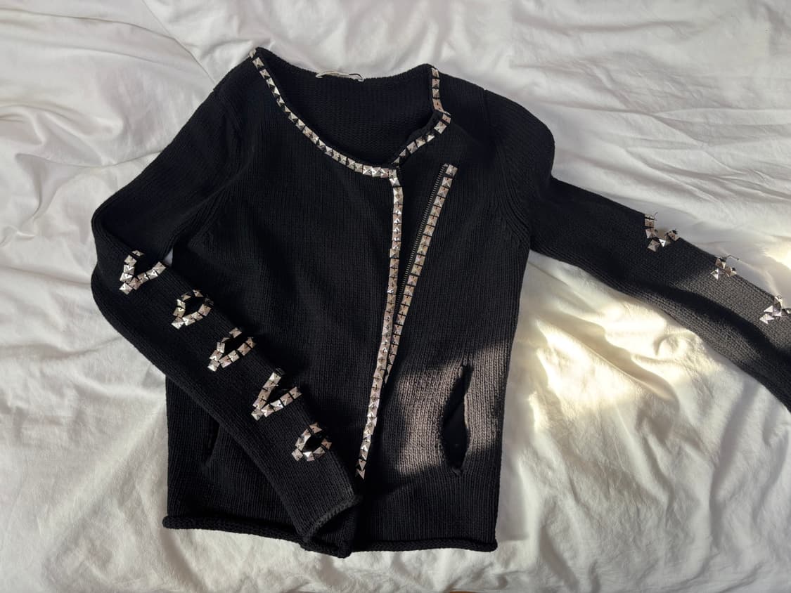 마쥬 maje 스터드 집업 가디건 상품이미지1