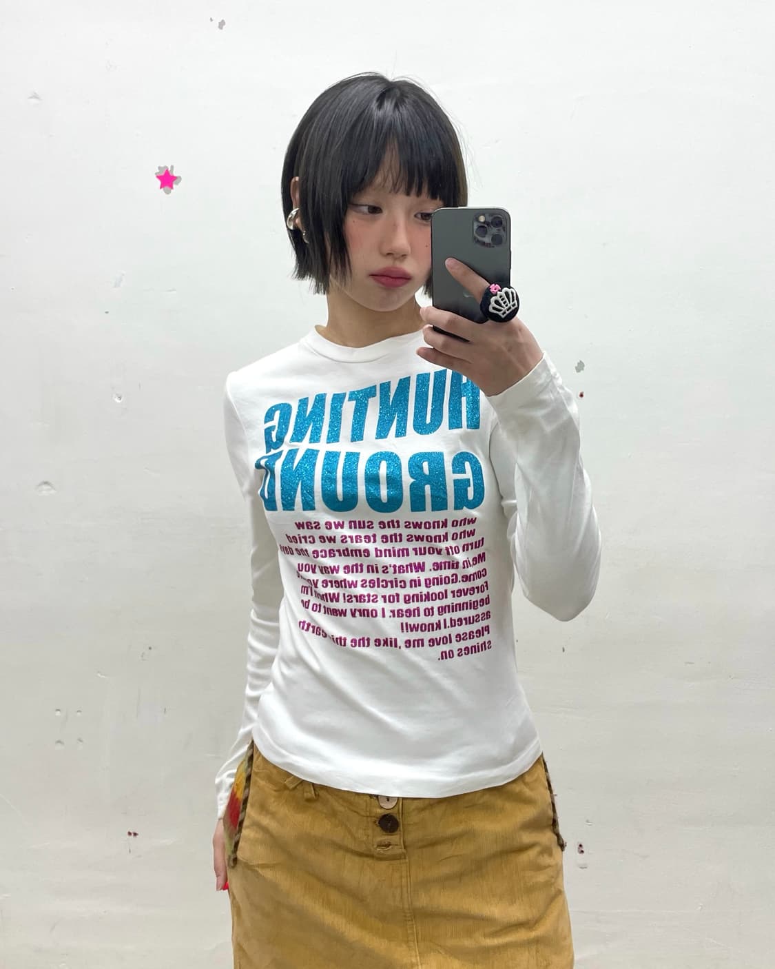 Blue Glossy White Long Sleeve  상품이미지1