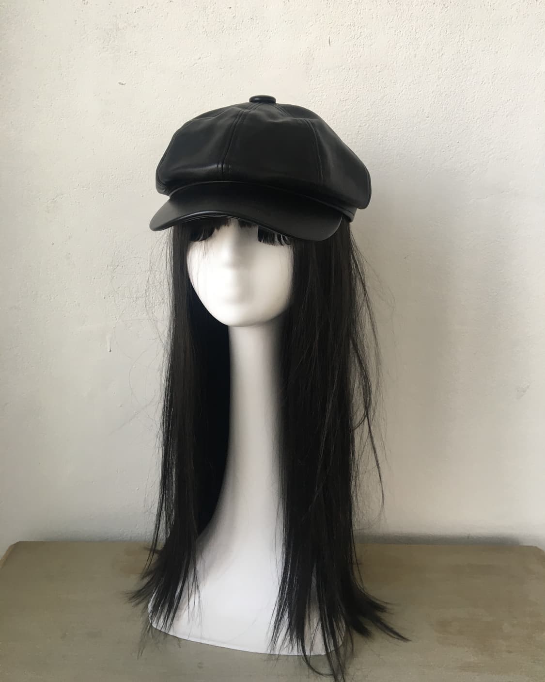  fake leather newsboy cap 상품이미지2
