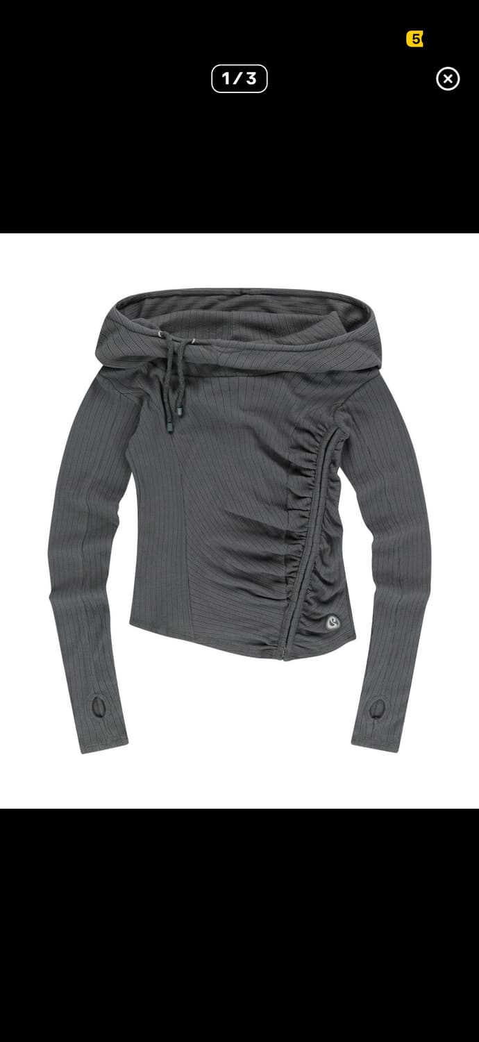 코이세이오 셔링 훅 후디  차콜 상품이미지1