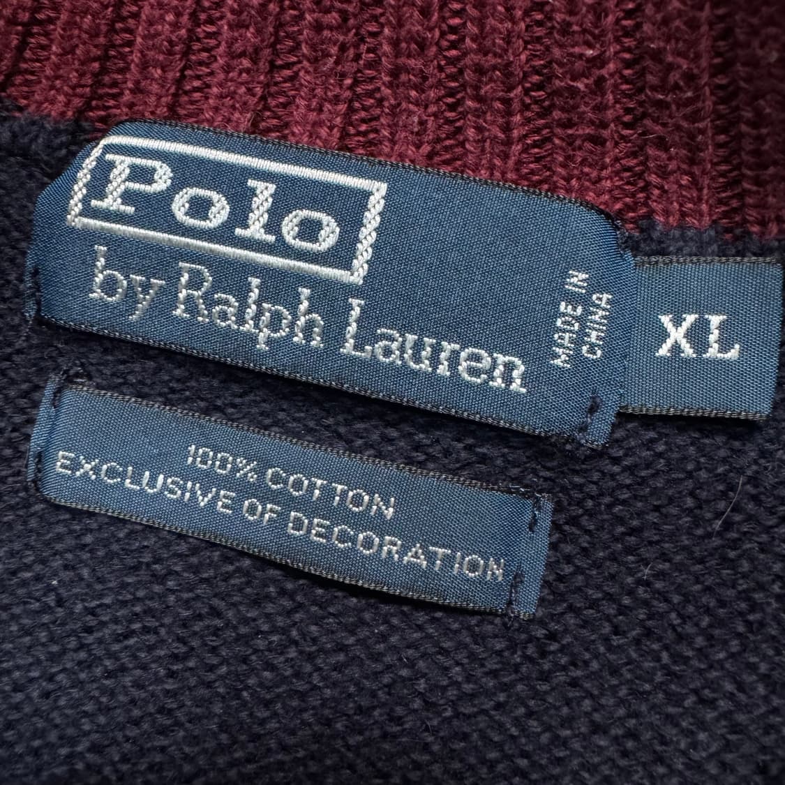Name : 폴로 랄프로렌 시그니처로고 네이비컬러 니트집업 :)  상품이미지3