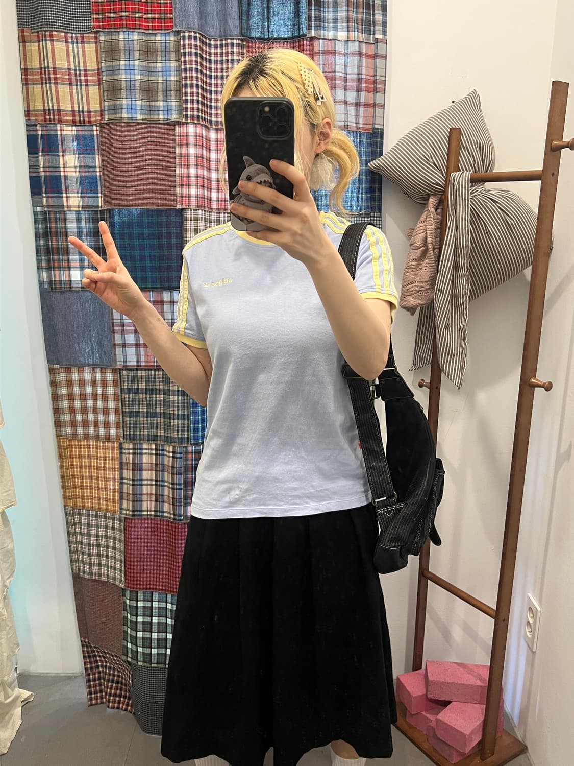 아디다스 스카이블루 옐로우 반팔 상품이미지2