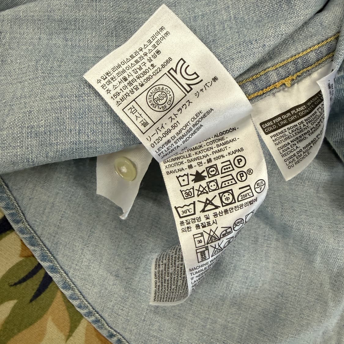 (M)리바이스 Levis 웨스턴 데님셔츠 상품이미지3