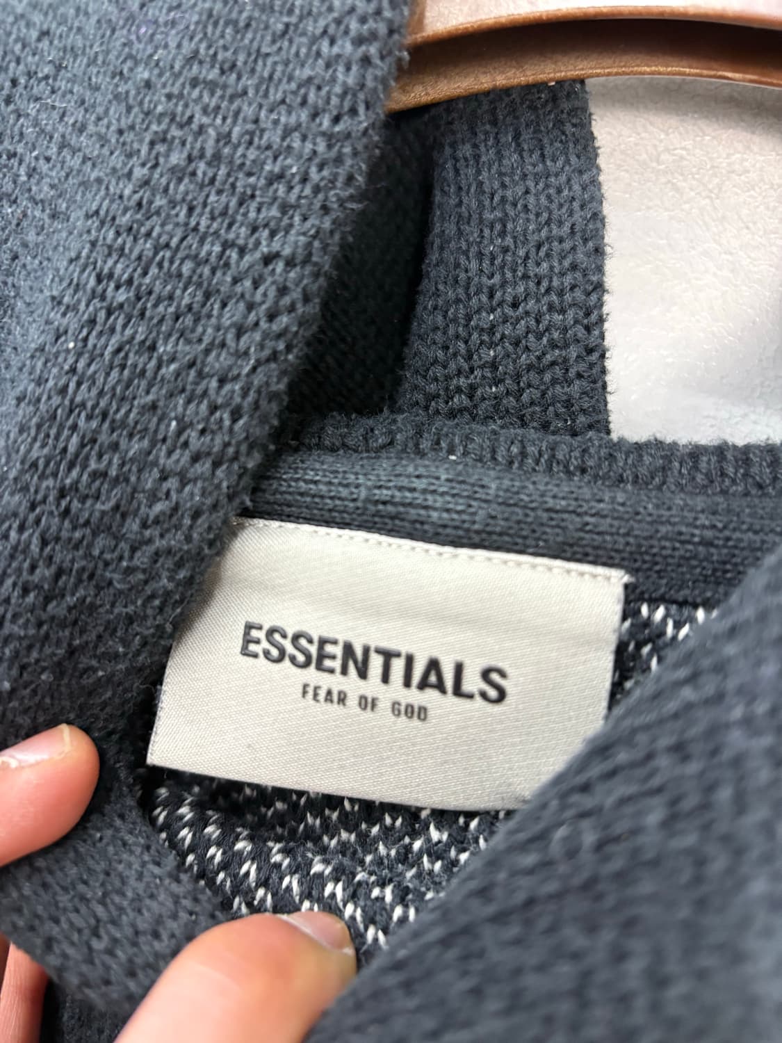 피어오브갓 에센셜 20FW 니트후드 블랙 A3482 상품이미지6