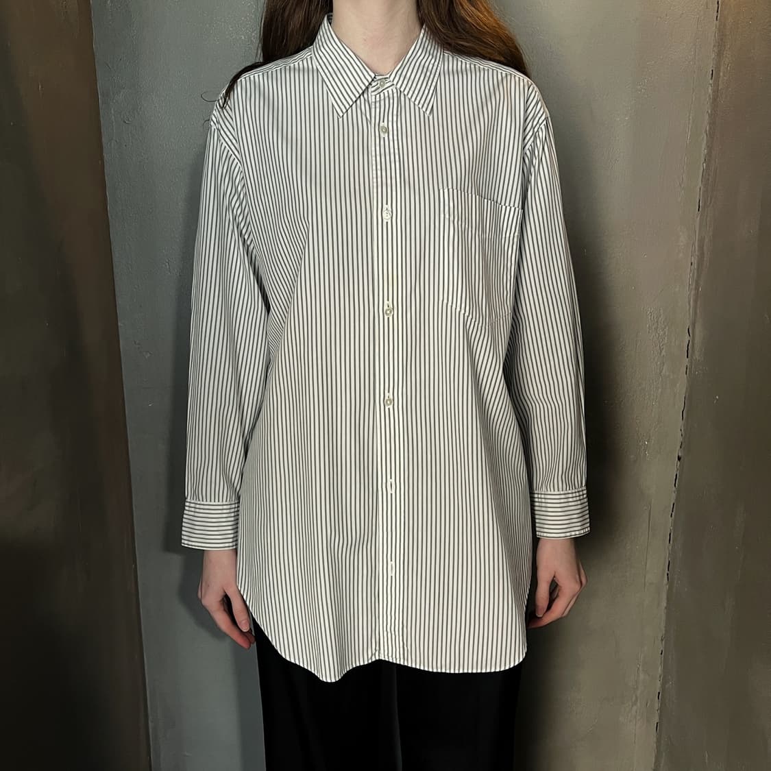 80s 이세이 미야케 스트라이프 오버 셔츠 상품이미지2