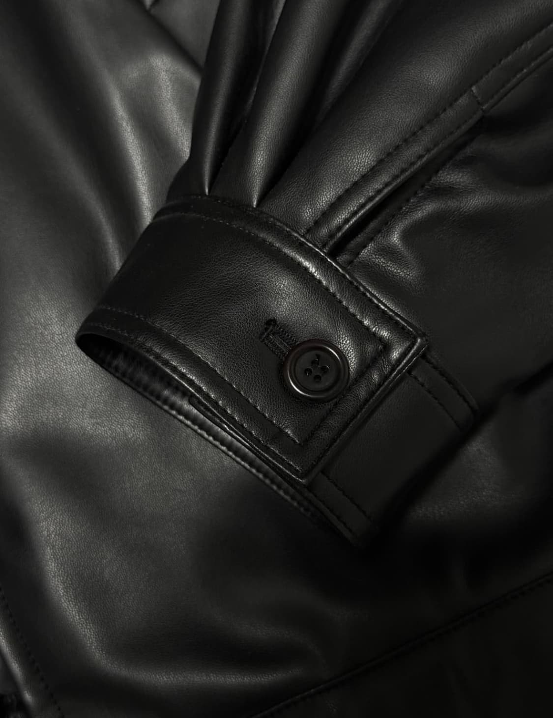 아모멘토 22fw 레더 블루종 블랙 상품이미지9