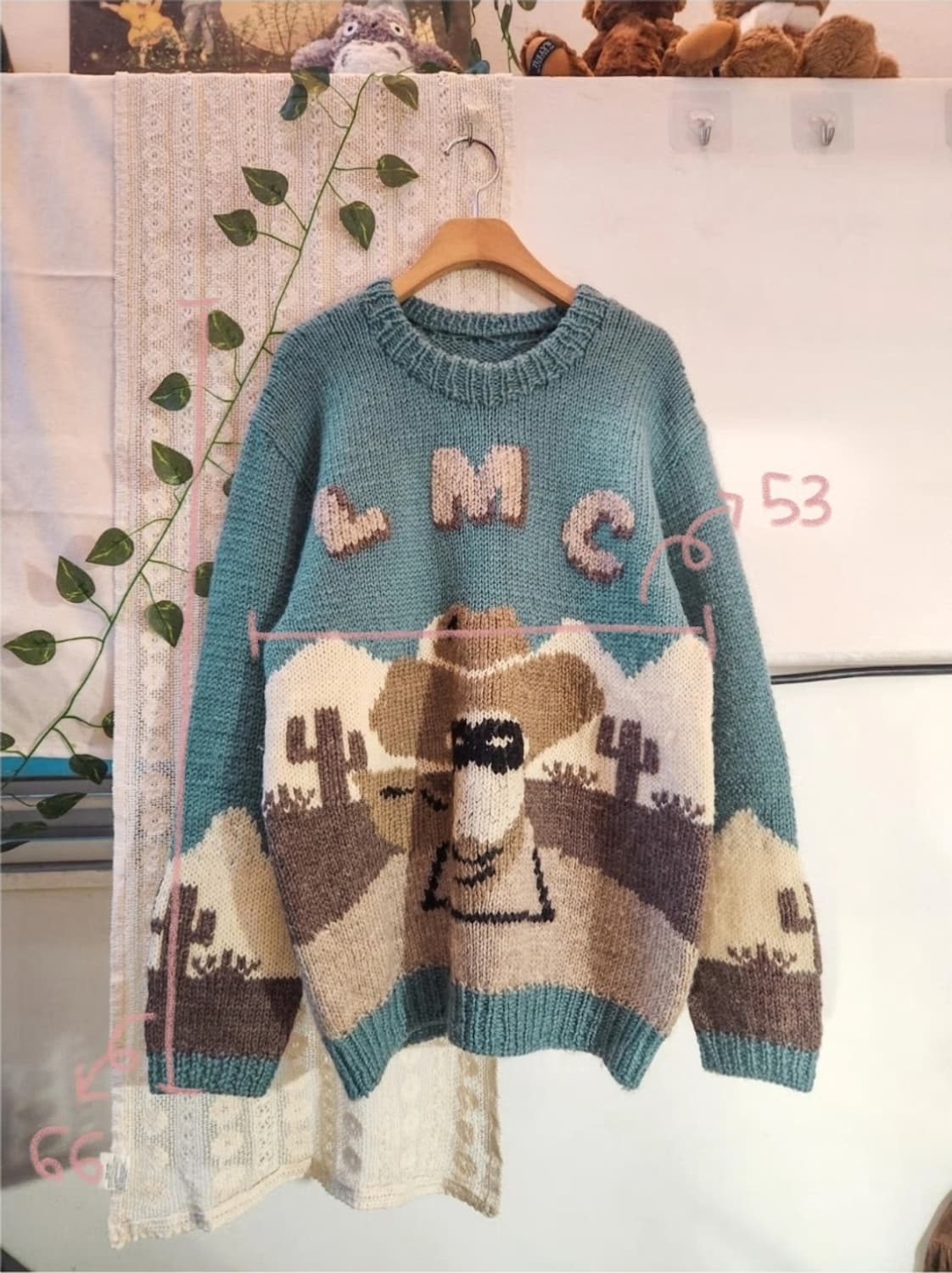 빈티지 선인장 핸드메이드 니트 상품이미지6