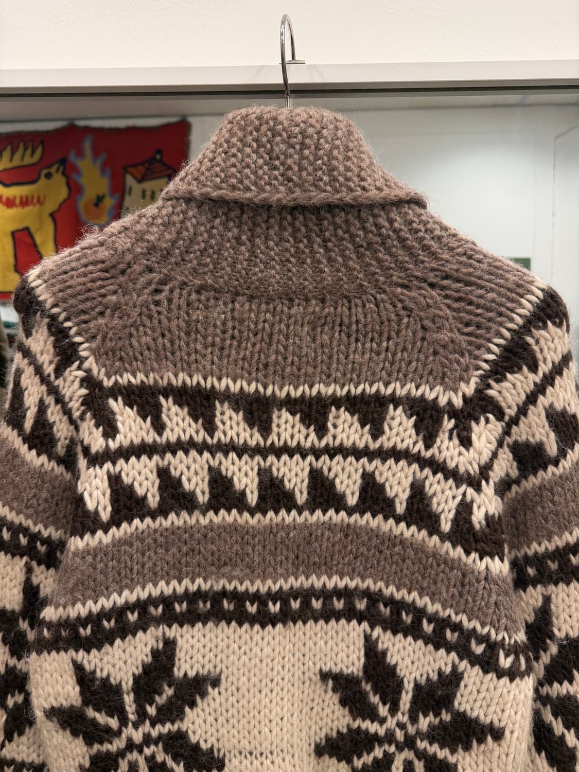 Vtg 빈티지 헤비울 코위찬 니트 집업 상품이미지7