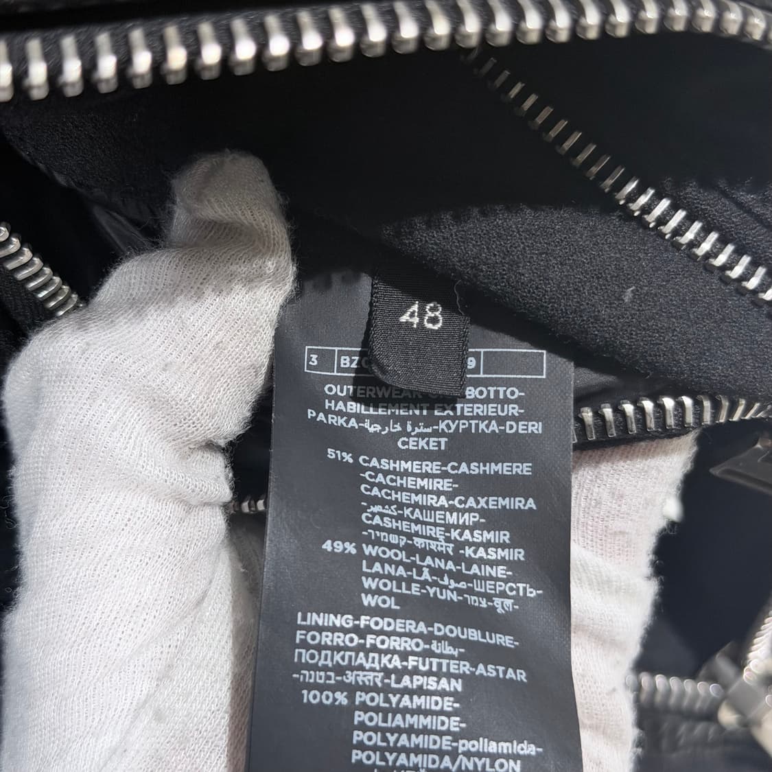 (A+/48) / 톰포드 캐시미어 울 블렌드 패딩 자켓 블랙 상품이미지8