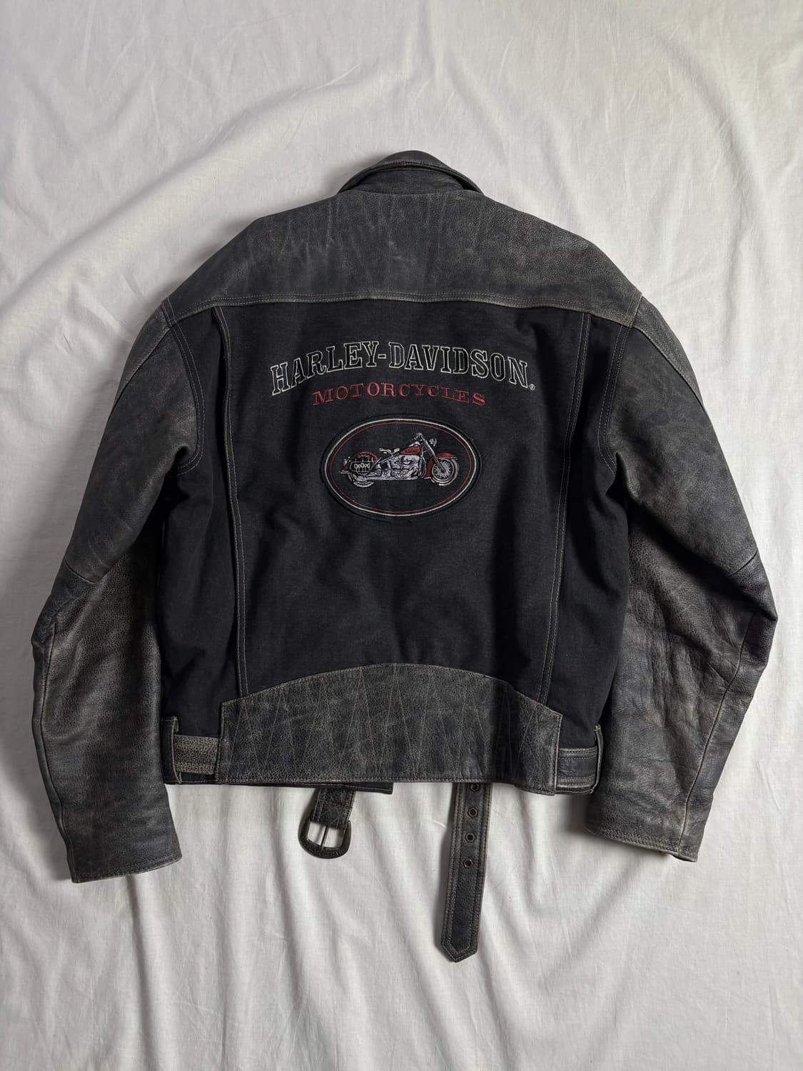 Harley Daidson 할리데이비슨 데님 레더 라이더 자켓 M 상품이미지2