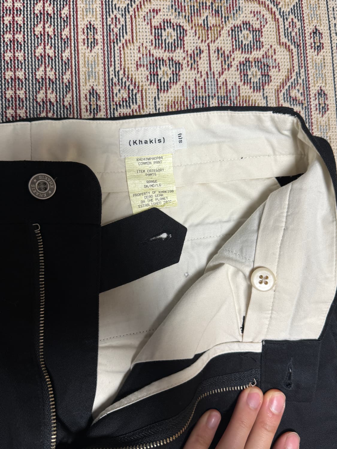 카키스 커먼팬츠 블랙 S 상품이미지7