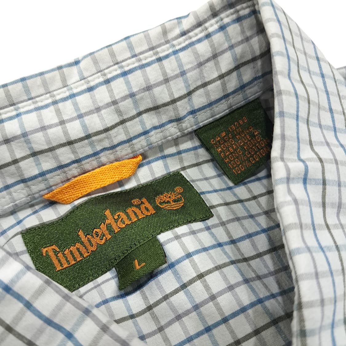 CL753 L 팀버랜드 90s 홍콩판 마이크로체크 셔츠 남방 상품이미지3
