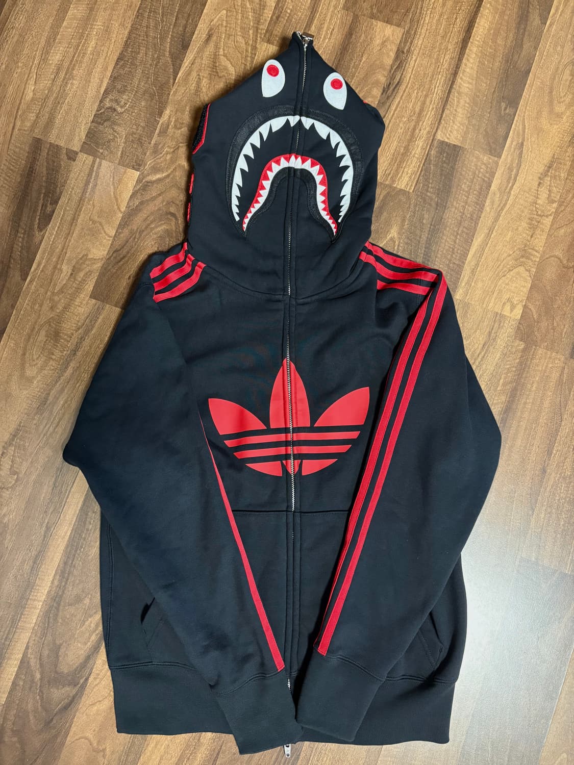 아디다스 x 베이프 얼티밋 샤크 후드 블랙 상품이미지1