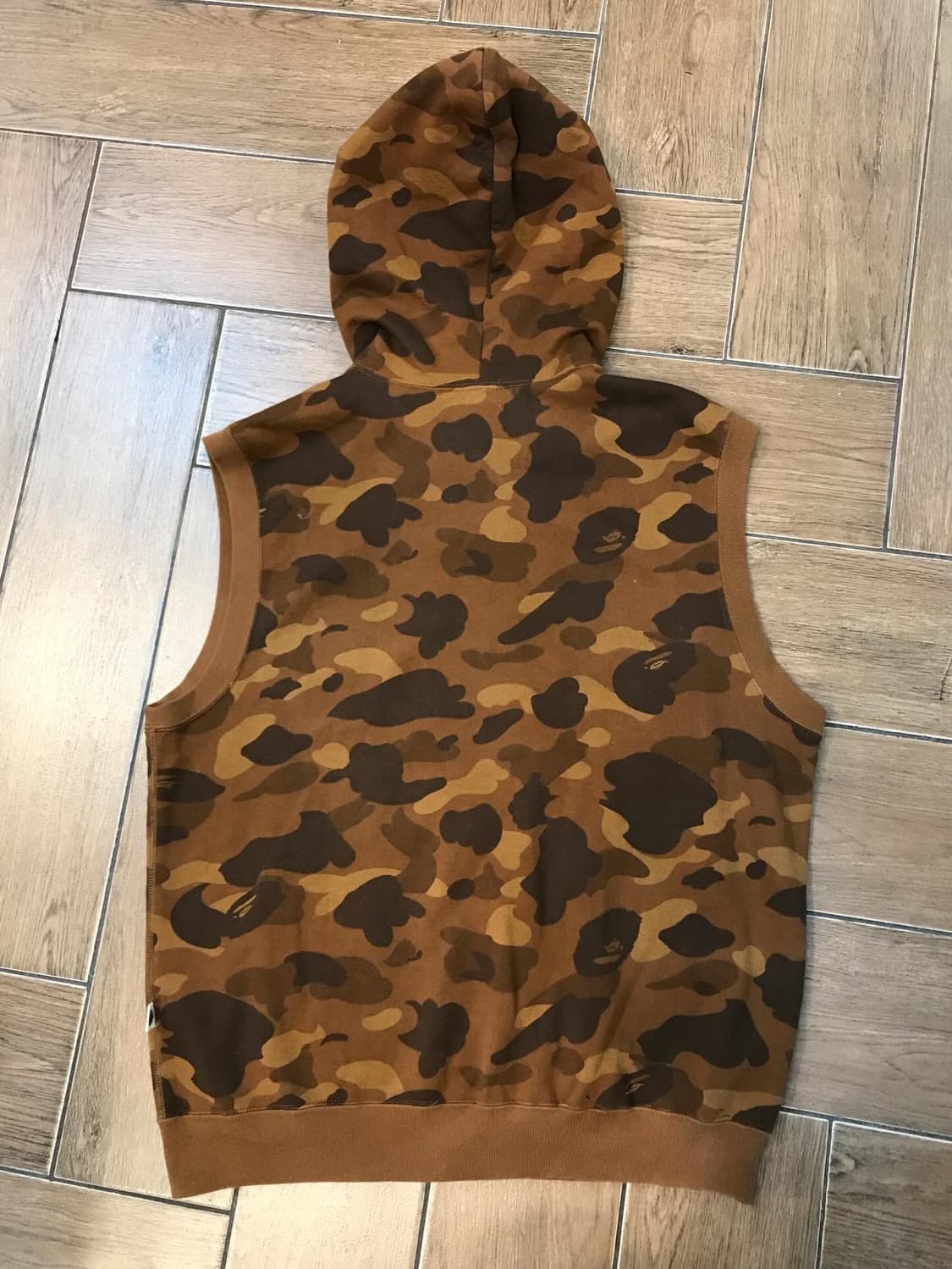 Bape Brown Camouflage Hood Vest 상품이미지7