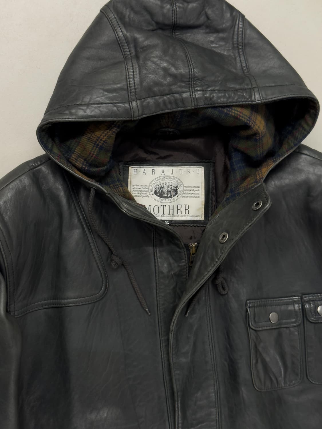 Harajuku Mother 레더 후드 자켓 상품이미지4