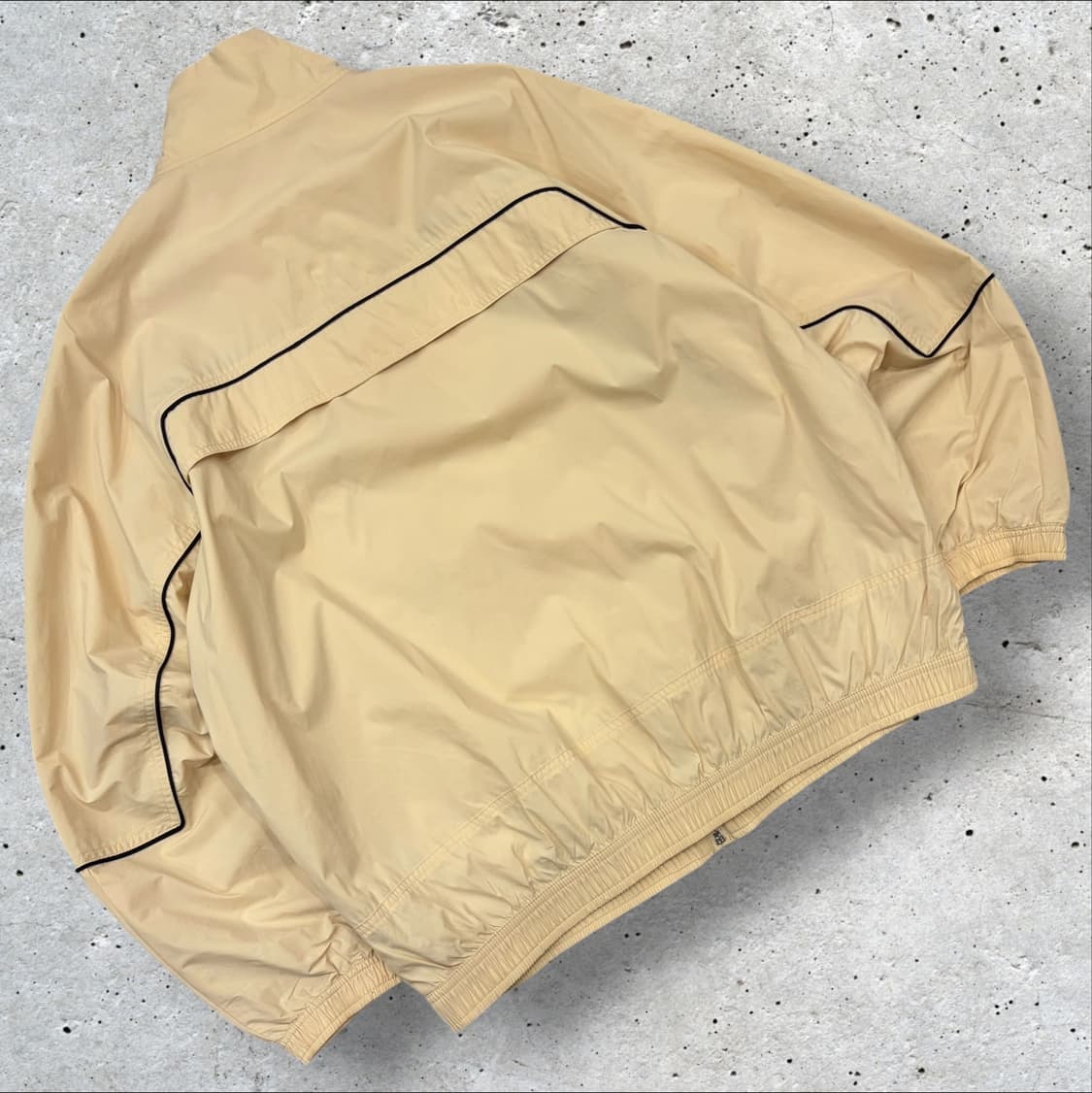 [L] 카파 Kappa 파이핑 우븐 베이지색 바람막이 자켓 D821 상품이미지2