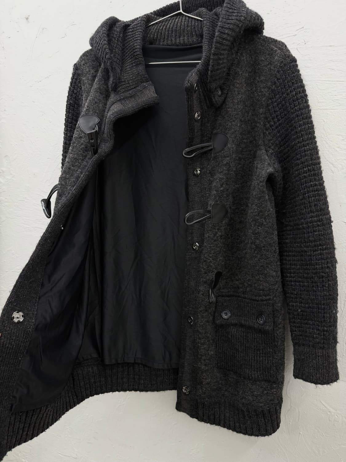 passione 더플 니트 후드 자켓 상품이미지4