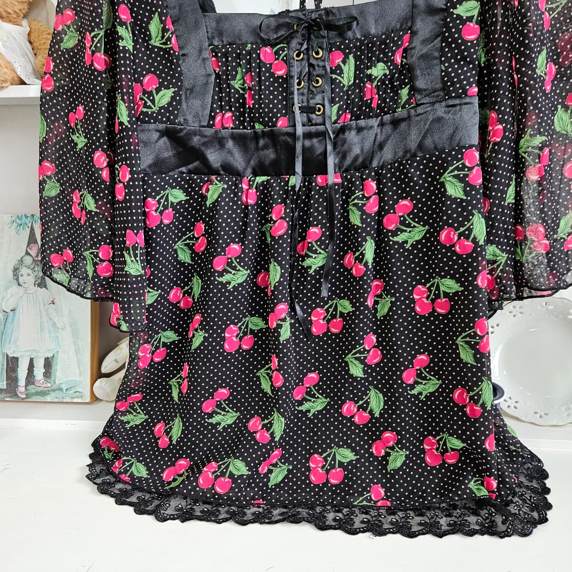 CECIL McBEE (세실 맥비) 체리 도트 코르셋 튜닉 상품이미지3