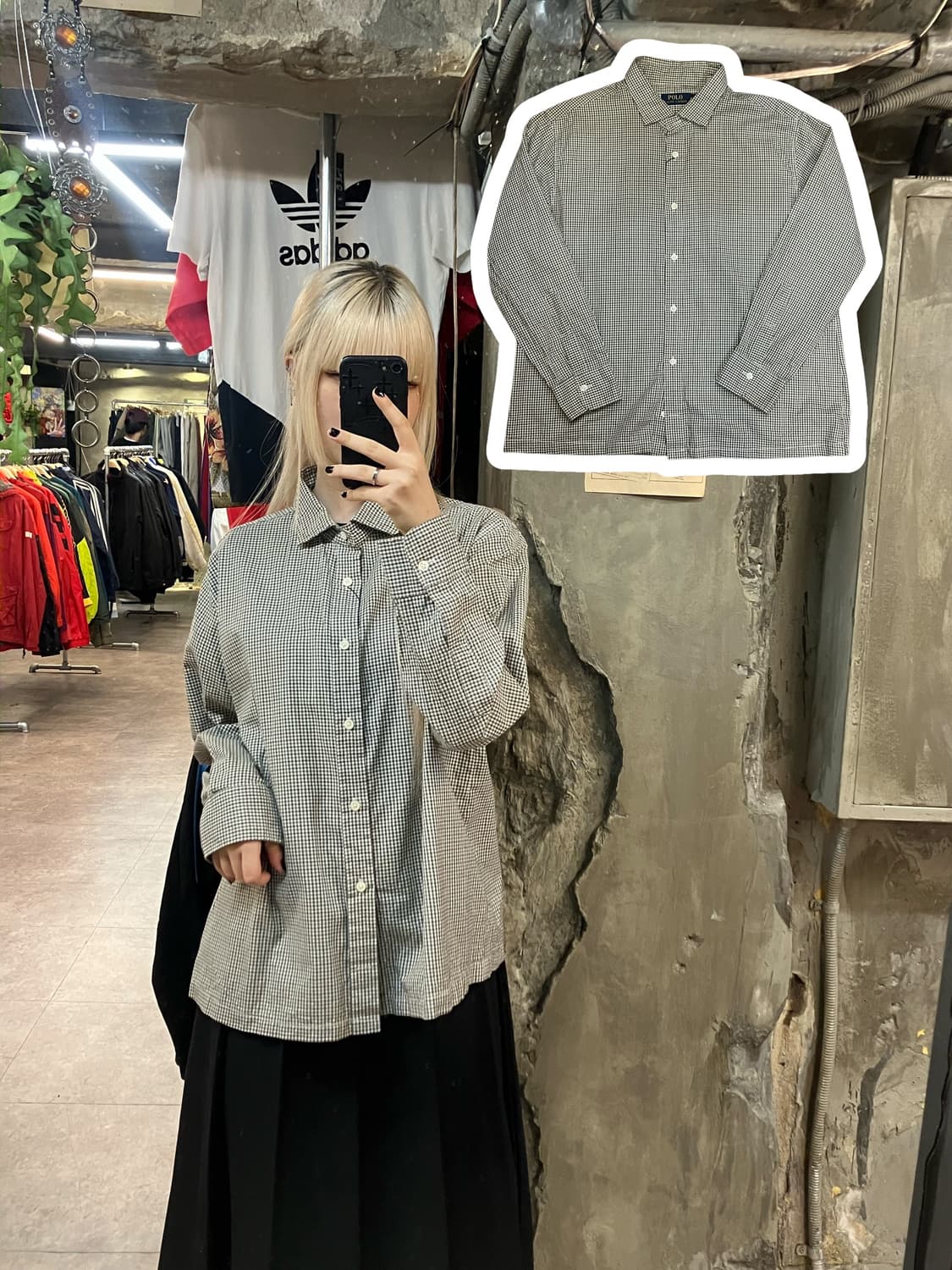 폴로 랄프로렌 체크 셔츠 그린 XXL  #csz1682 𝑆𝑖𝑧𝑒  상품이미지1