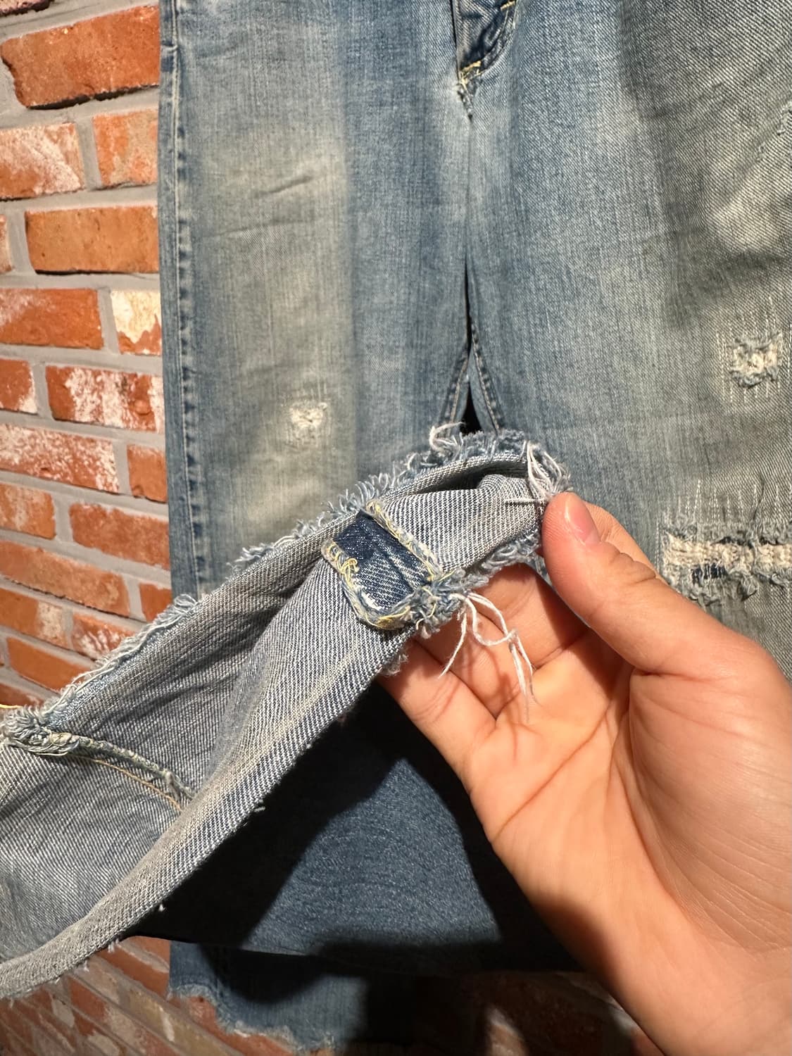 70s USA LEE 빈티지 리 카우보이 부츠컷 데님 팬츠 상품이미지6