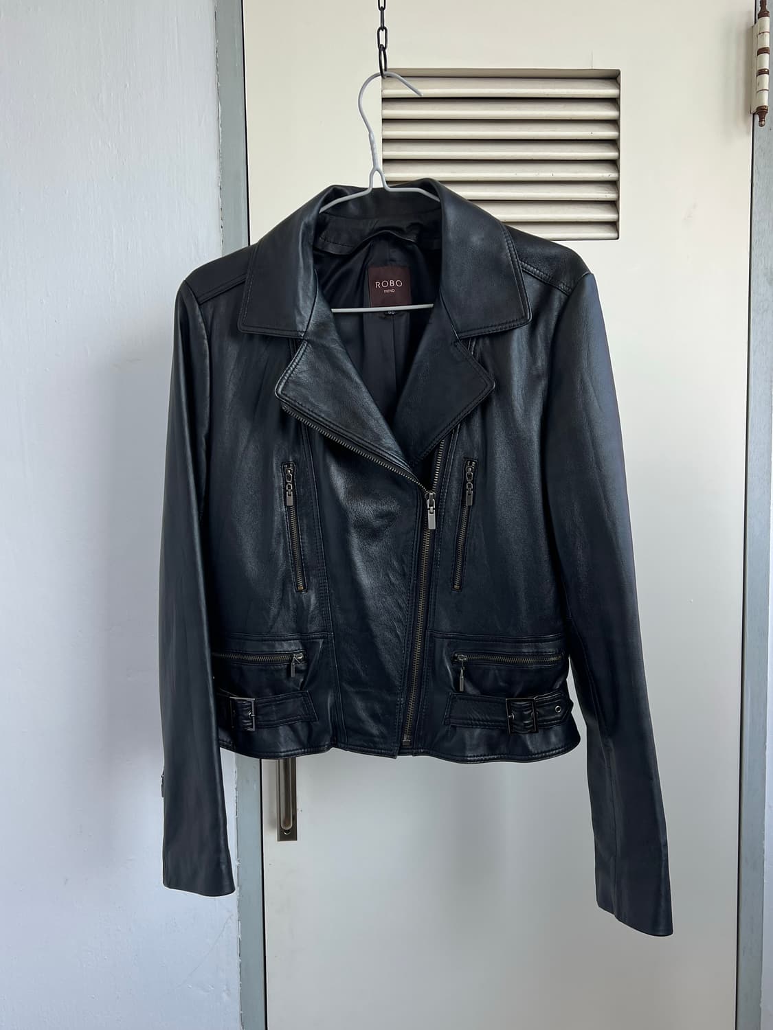 Collar Fur leather-jacket 상품이미지4