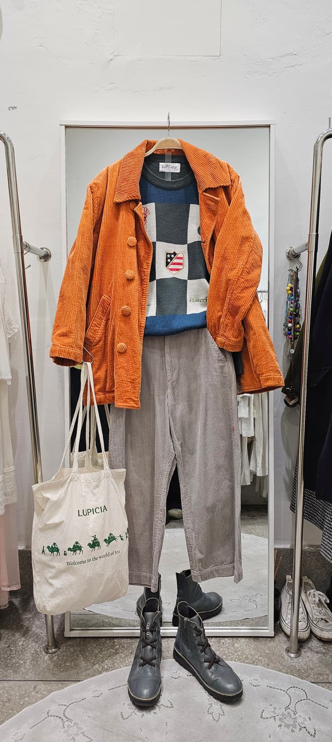 Japan P.A 연그레이 와이드 코듀로이PT 상품이미지2