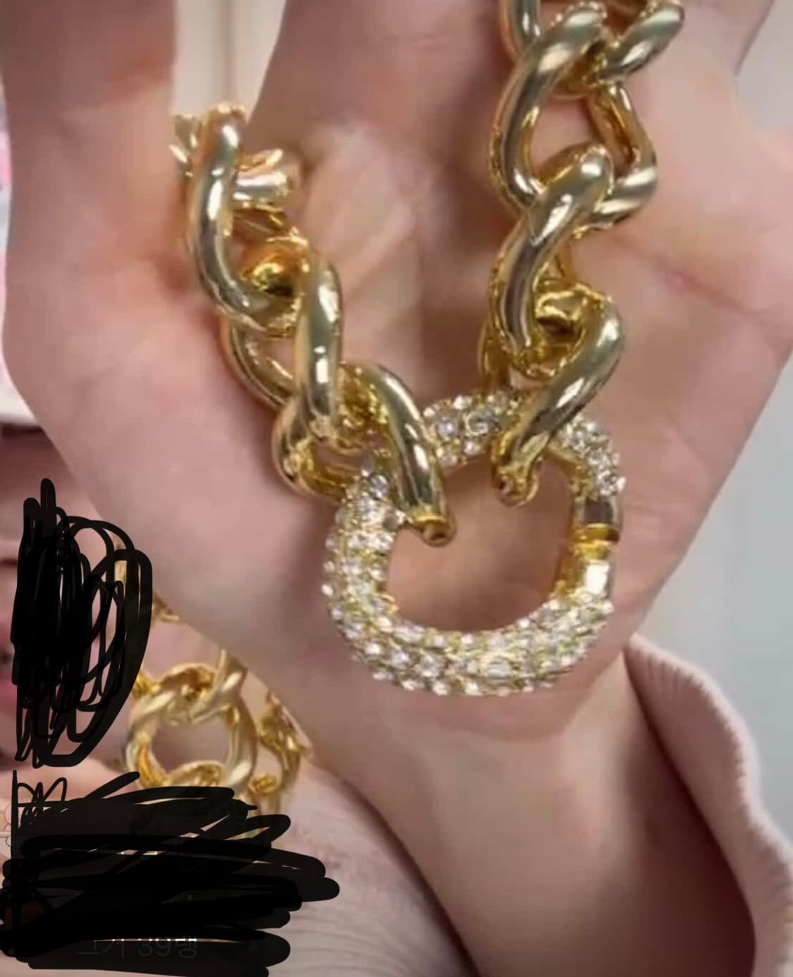 오네갸루 갸루 목걸이 걀마 골드 착샷ㅇ 상품이미지3