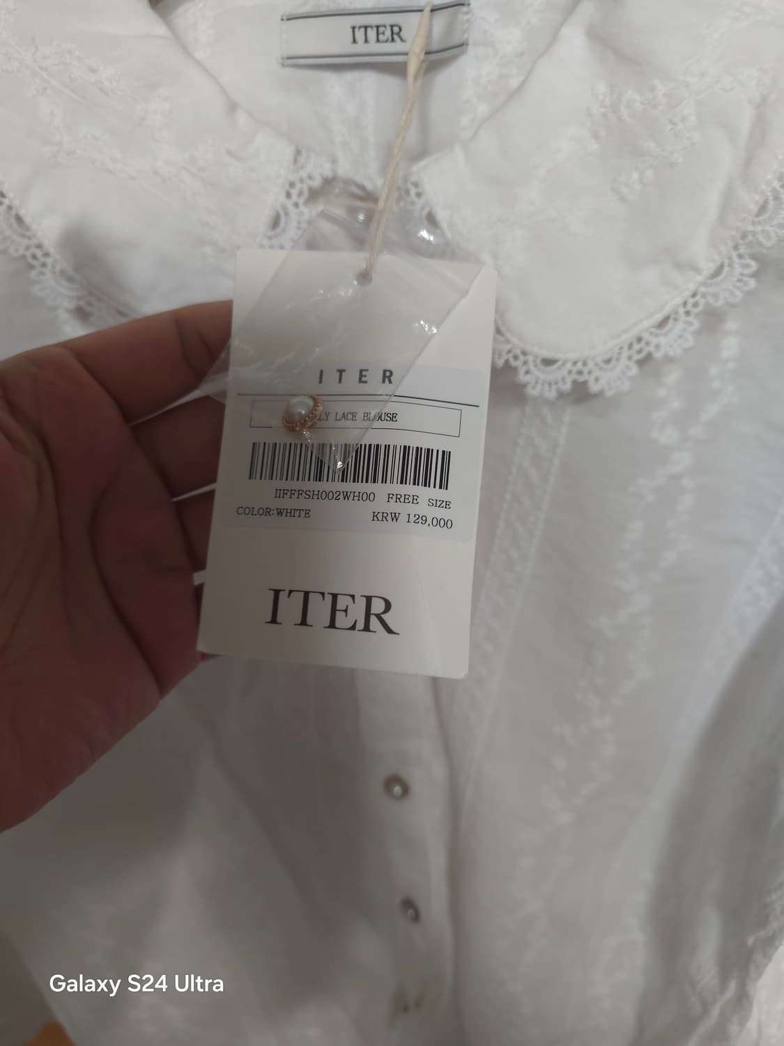 ITER 잇터 레이스 긴팔 블라우스 F ✨️정품 새상품✨️
 상품이미지7