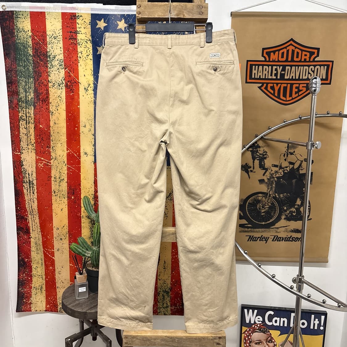 80~90s 폴로 랄프로렌 클래식 더블플리츠 베이지 치노팬츠 N766 상품이미지2