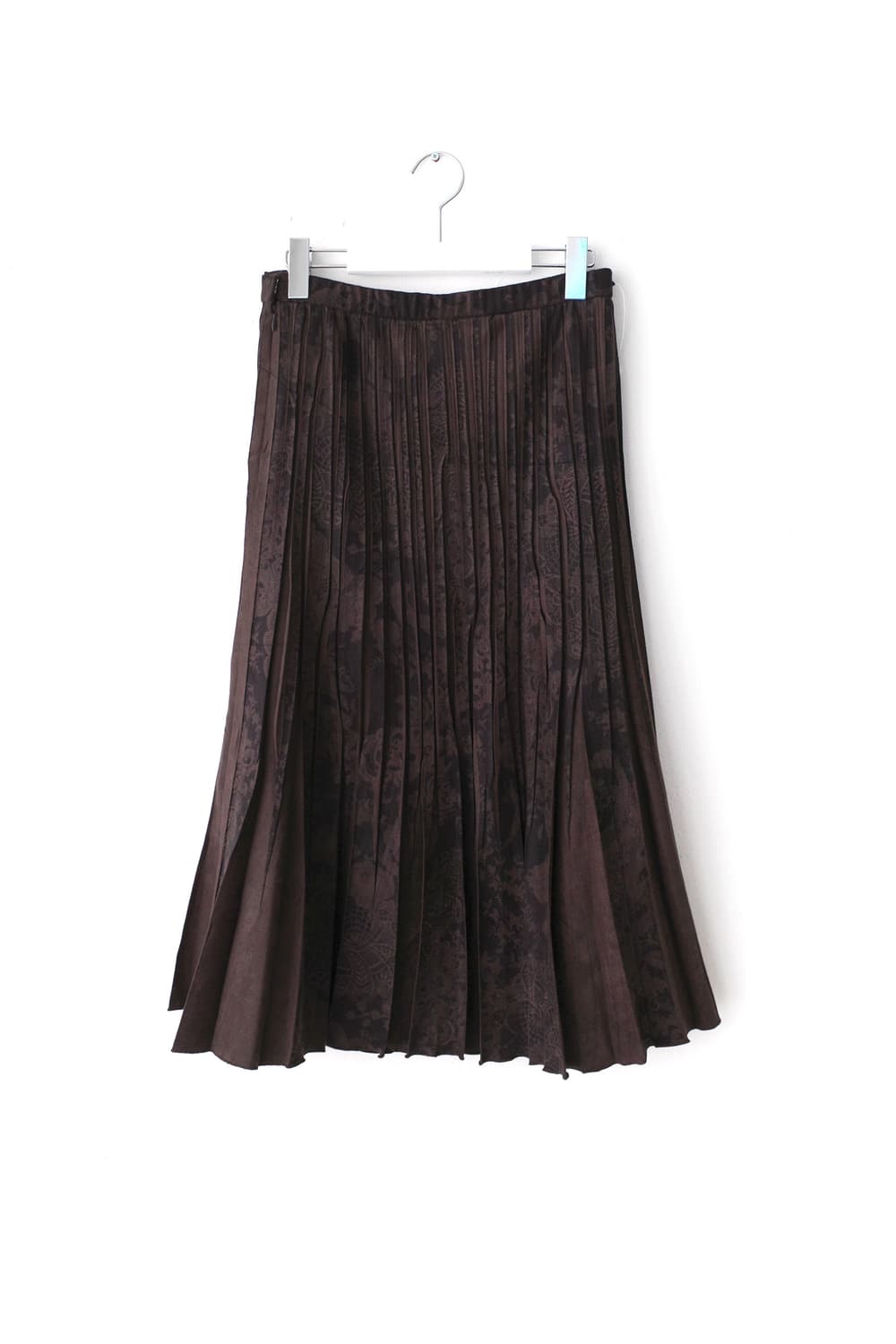 flower suade pleats skirt 상품이미지1