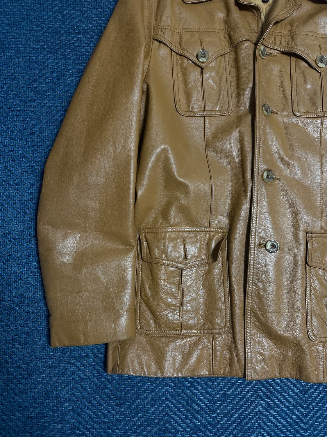 독일 리얼 레더 카멜 브라운 자켓 상품이미지2