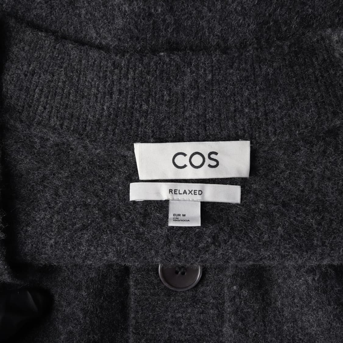 COS 릴렉스드 핏 울 야크 블렌드 가디건 차콜 M 상품이미지6