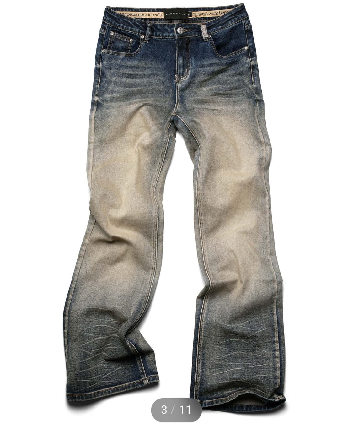 레이서 부츠컷 페이드 데님 BOOTCUT FADE DENIM 604서비스 상품이미지3