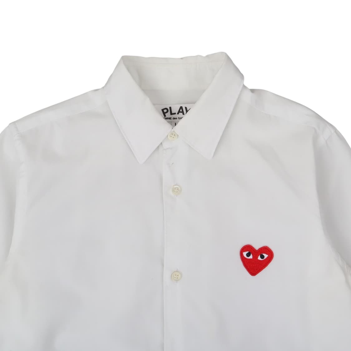 꼼데가르송 화이트 하트와펜 코튼 셔츠 상품이미지2