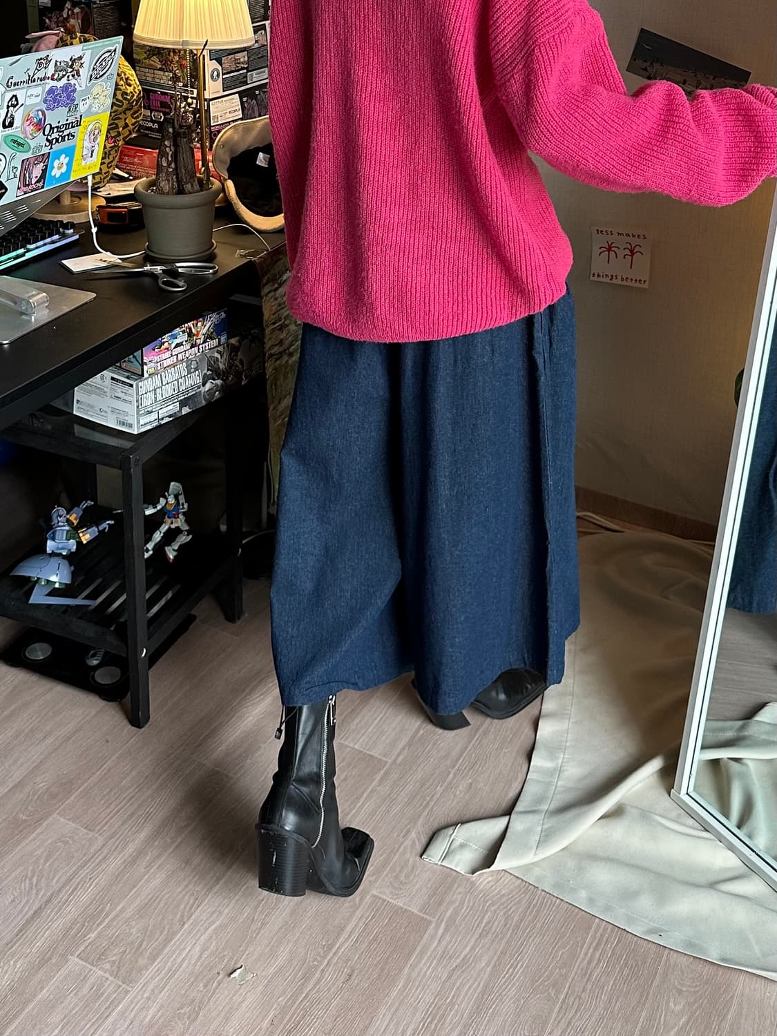 Olive des olive 더블 스트랩 와이드 데님 상품이미지2