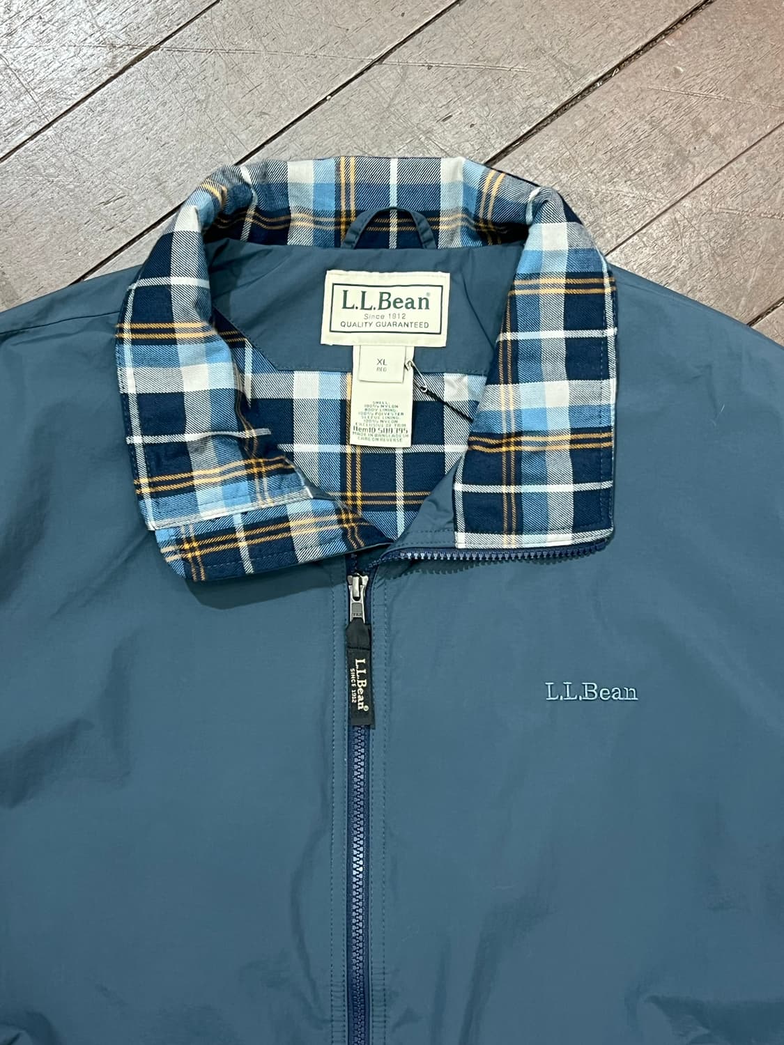 엘엘빈 체크넥 봄버 자켓 상품이미지2