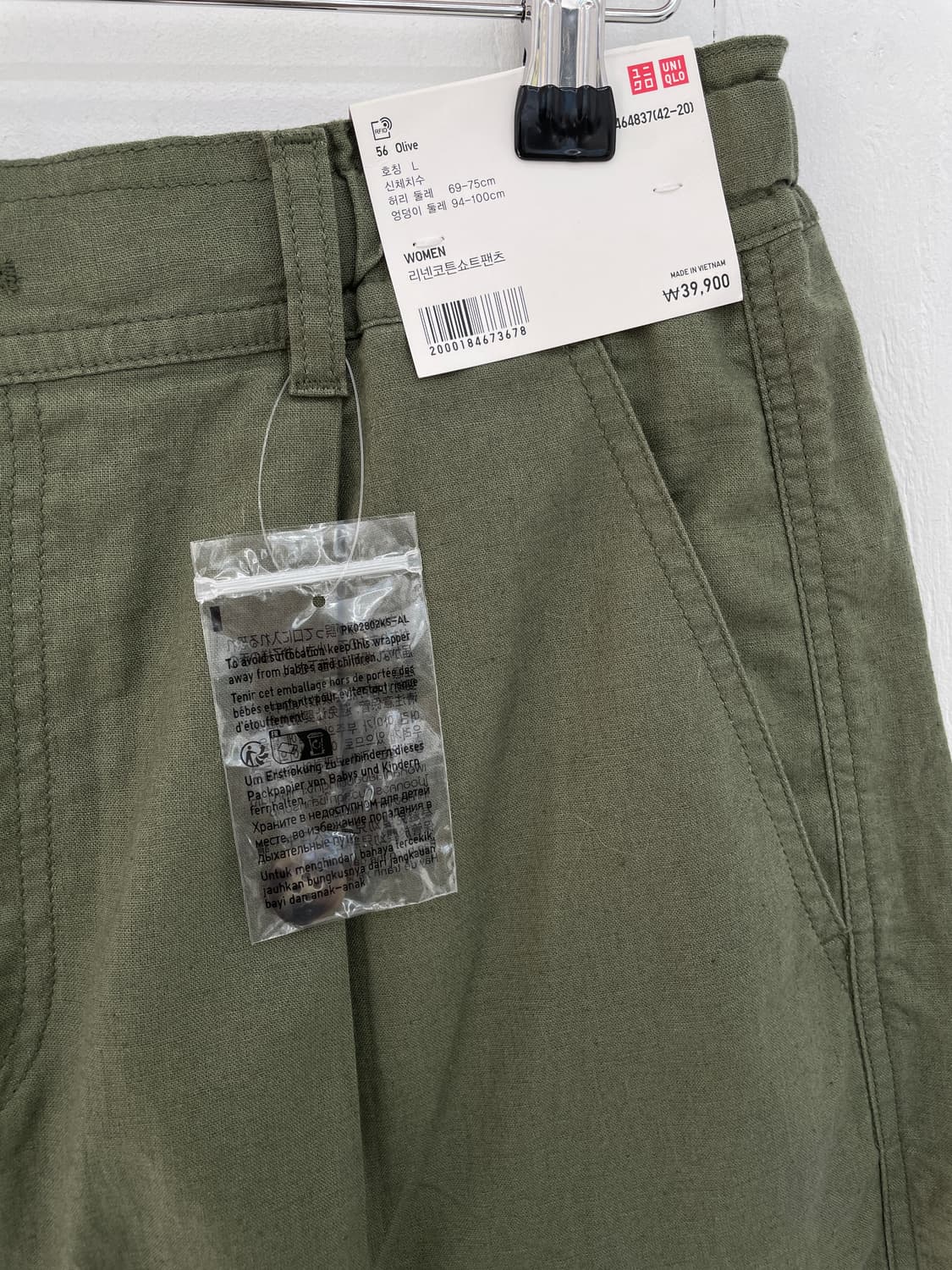 유니클로 리넨 코튼 쇼트 팬츠  상품이미지4