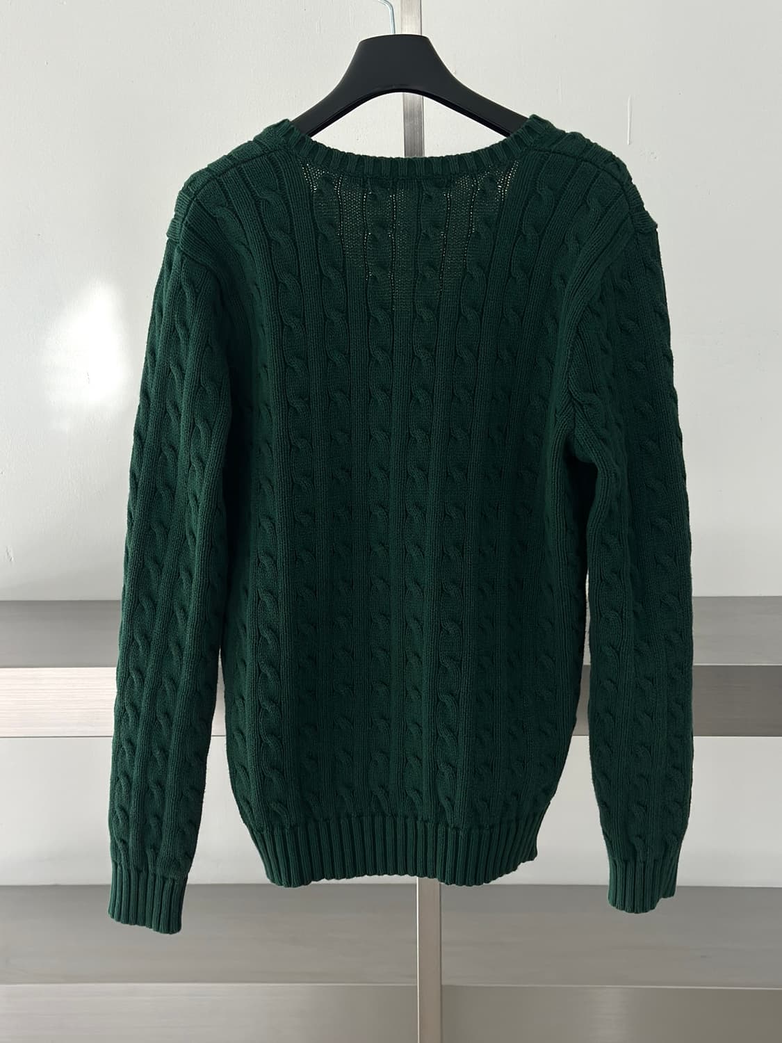 랄프로렌 스포츠 딥그린 V넥 케이블 니트  상품이미지4