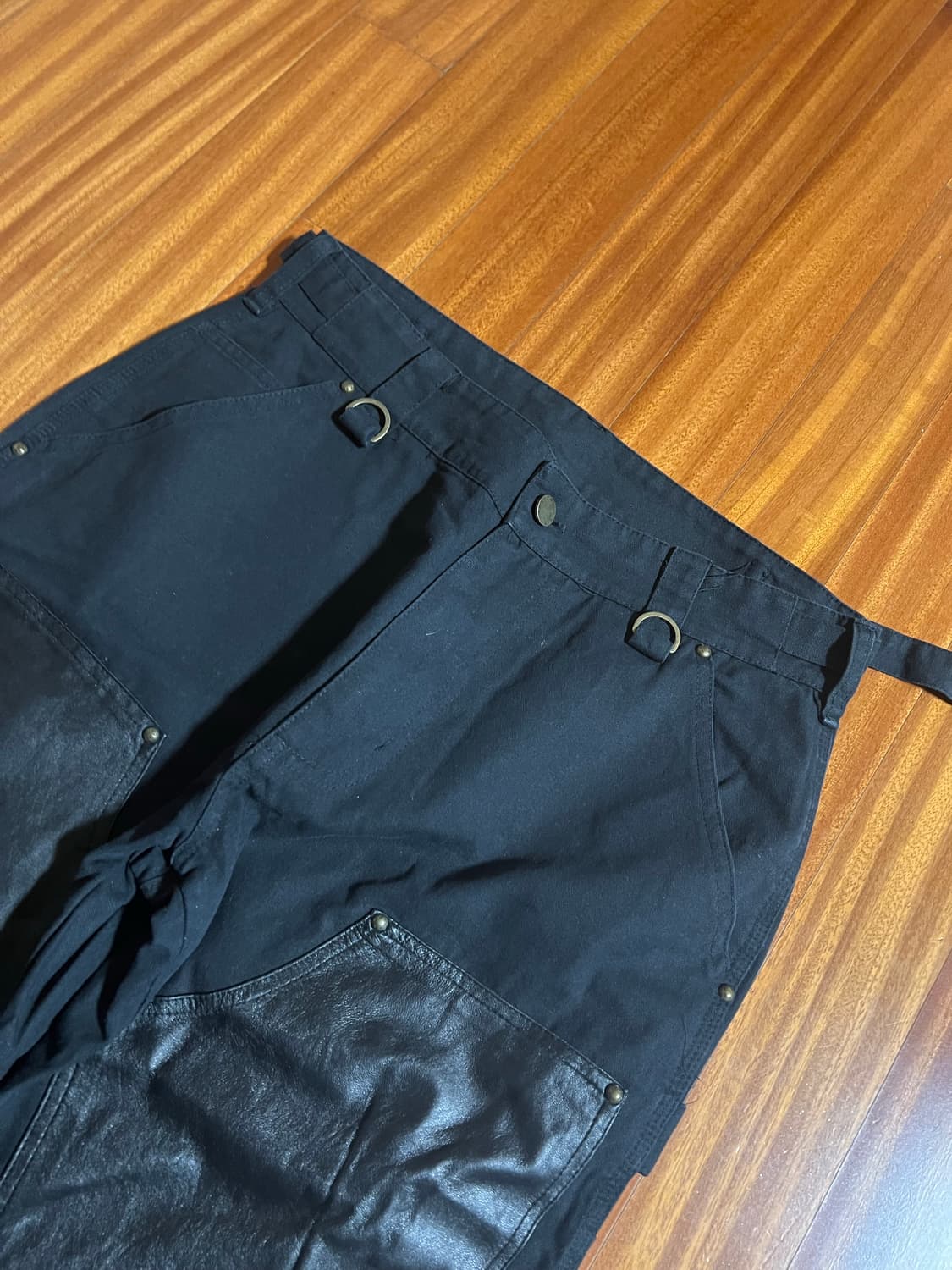 그레일즈 카펜터 레더 더블니 팬츠 상품이미지3