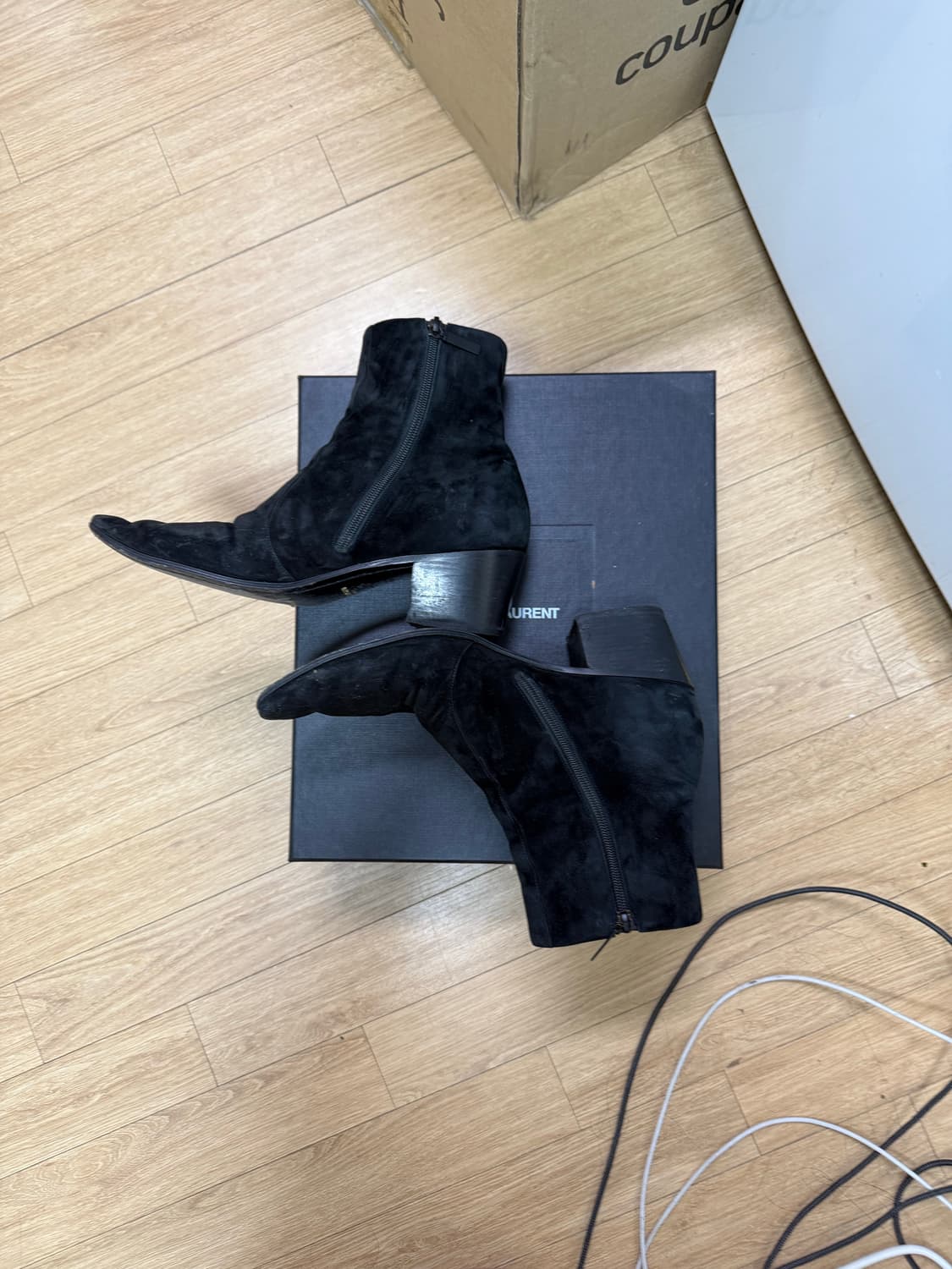 [42+] 생로랑 바실리 60 부츠 스웨이드 상품이미지6