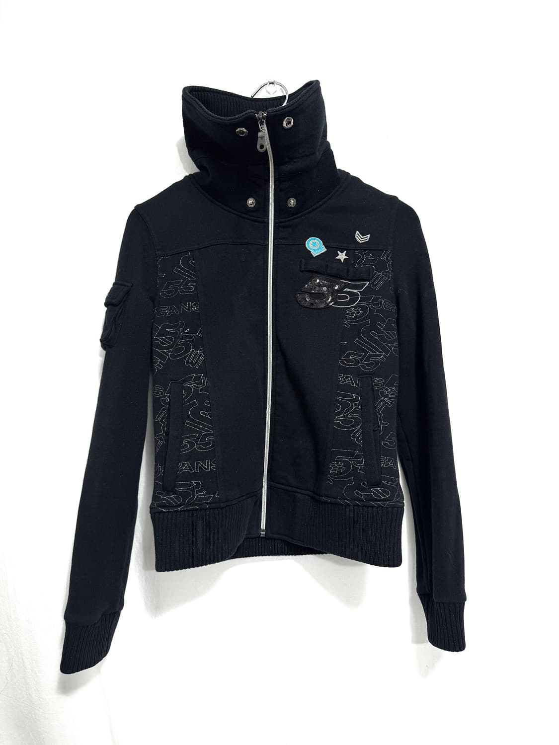 High neck patch zip up 상품이미지1