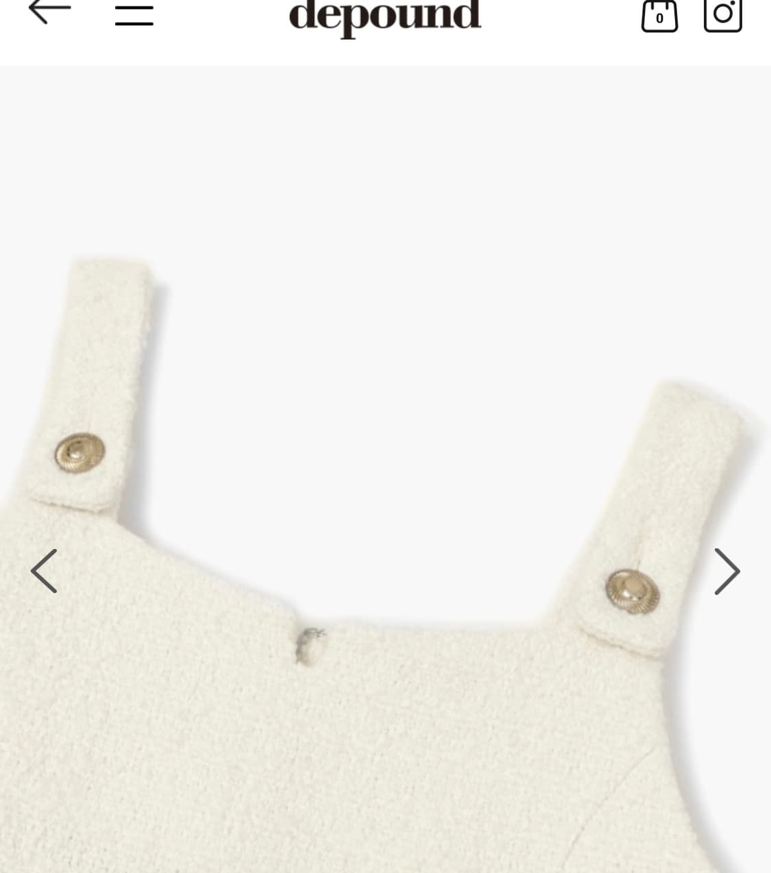 button sleeveless dress - ivory 상품이미지4