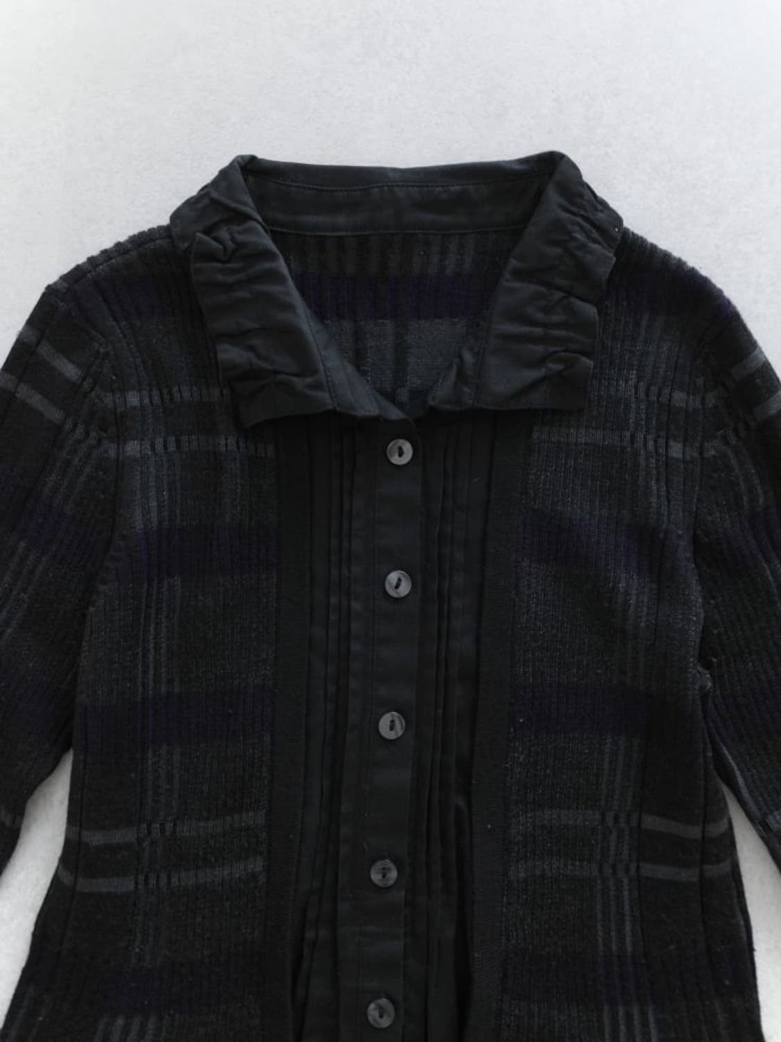 check shirring flare cardigan 상품이미지2