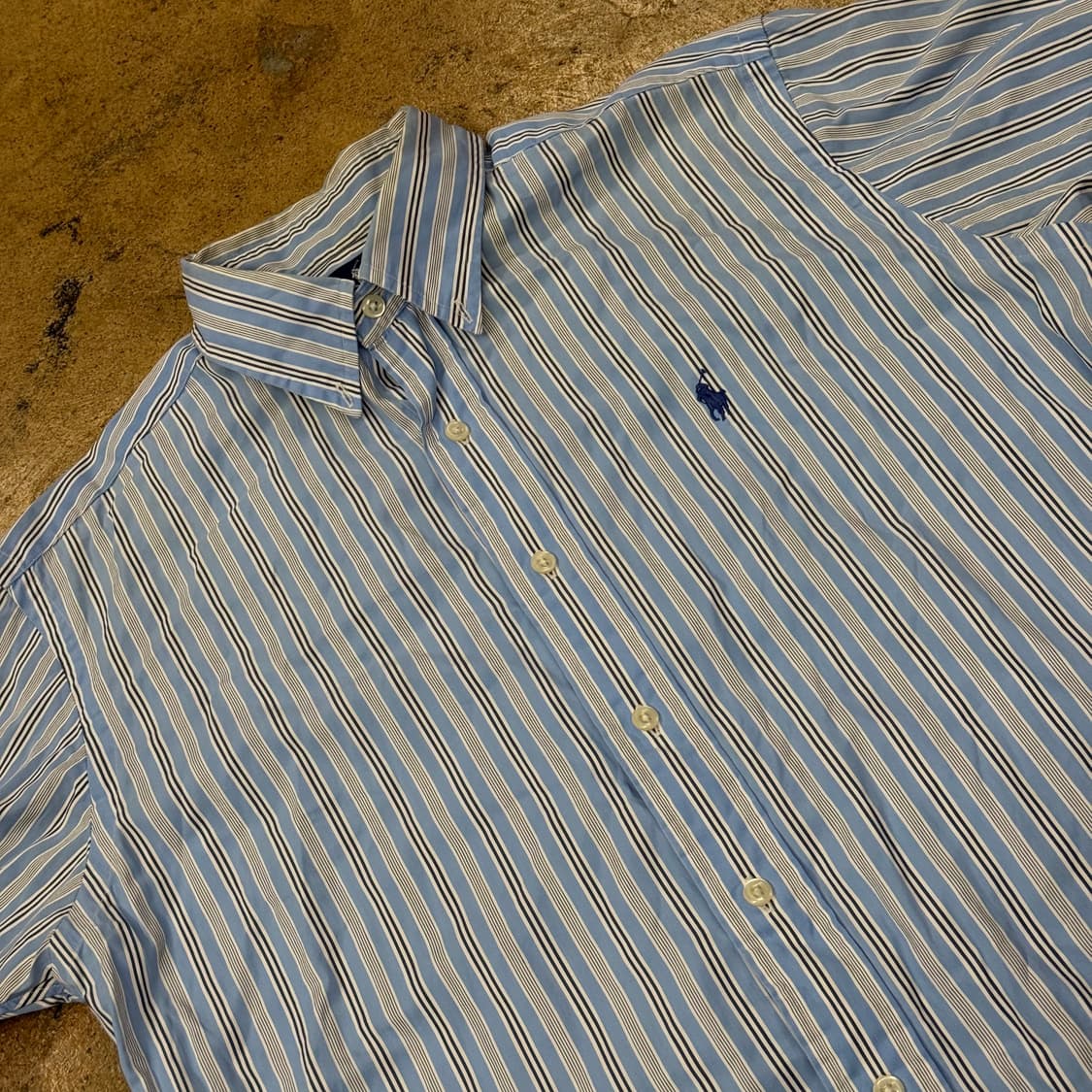 [정품/40] 폴로 랄프로렌 스트라이프 반팔 셔츠 b8 상품이미지1