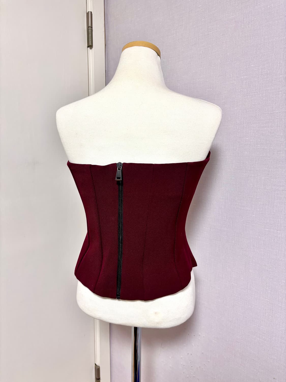 (단돈3500원) ZARA 버건디 코르셋 튜브탑 상품이미지3