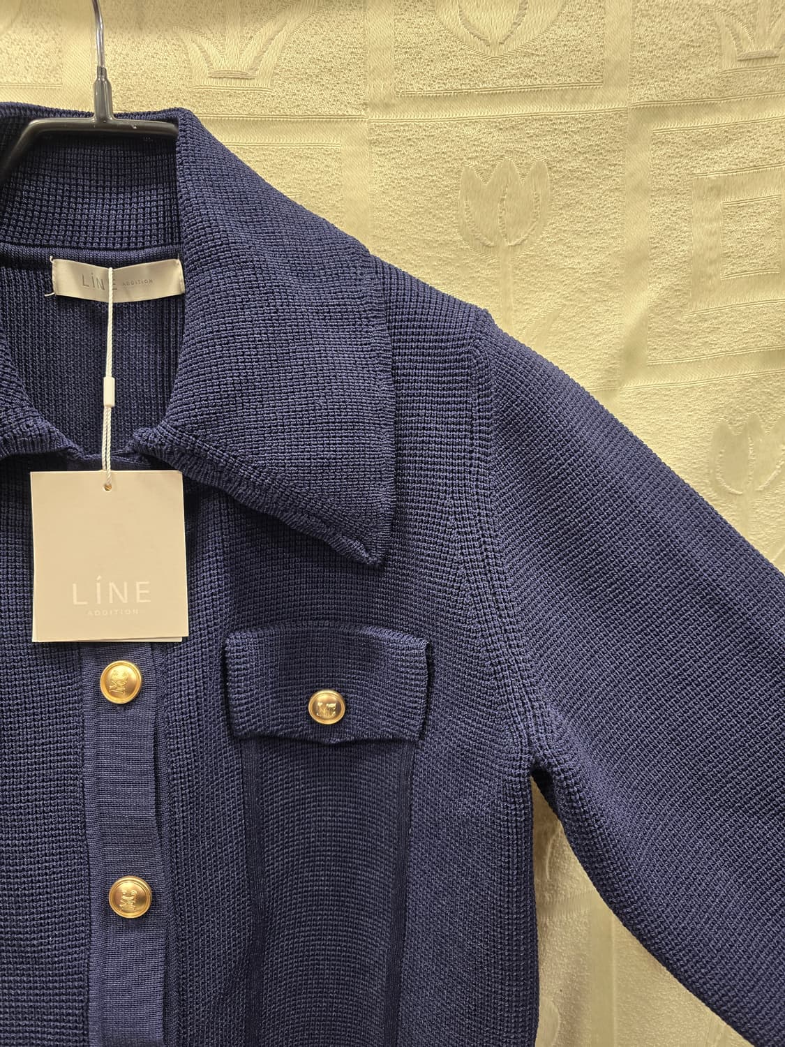새상품)  LINE 네이비 니트 자켓 겸 가디건 55 상품이미지3
