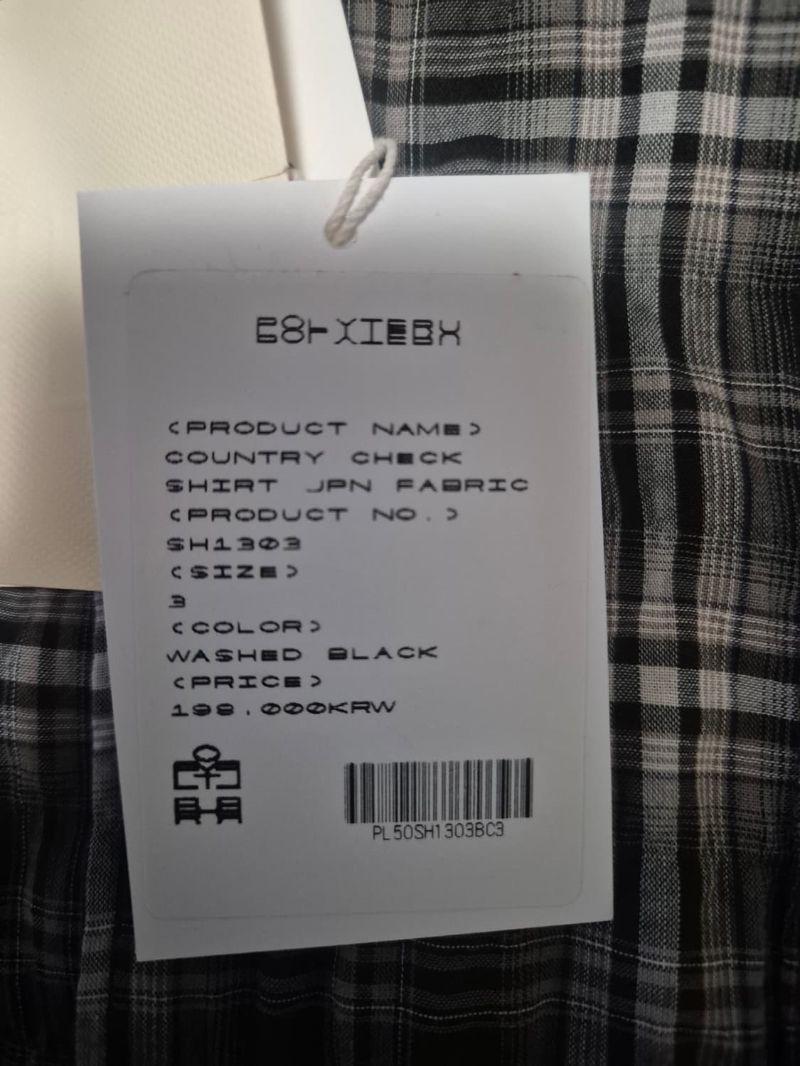 3) 폴리테루 컨트리체크 셔츠 워시드 블랙 상품이미지2