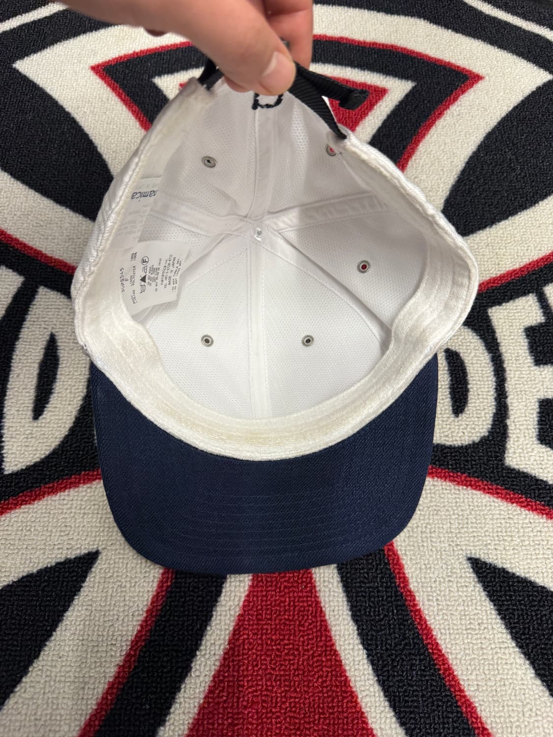 나나미카 15SS 볼캡 SUPS545 화이트 블루 메이드 인 재팬 상품이미지5